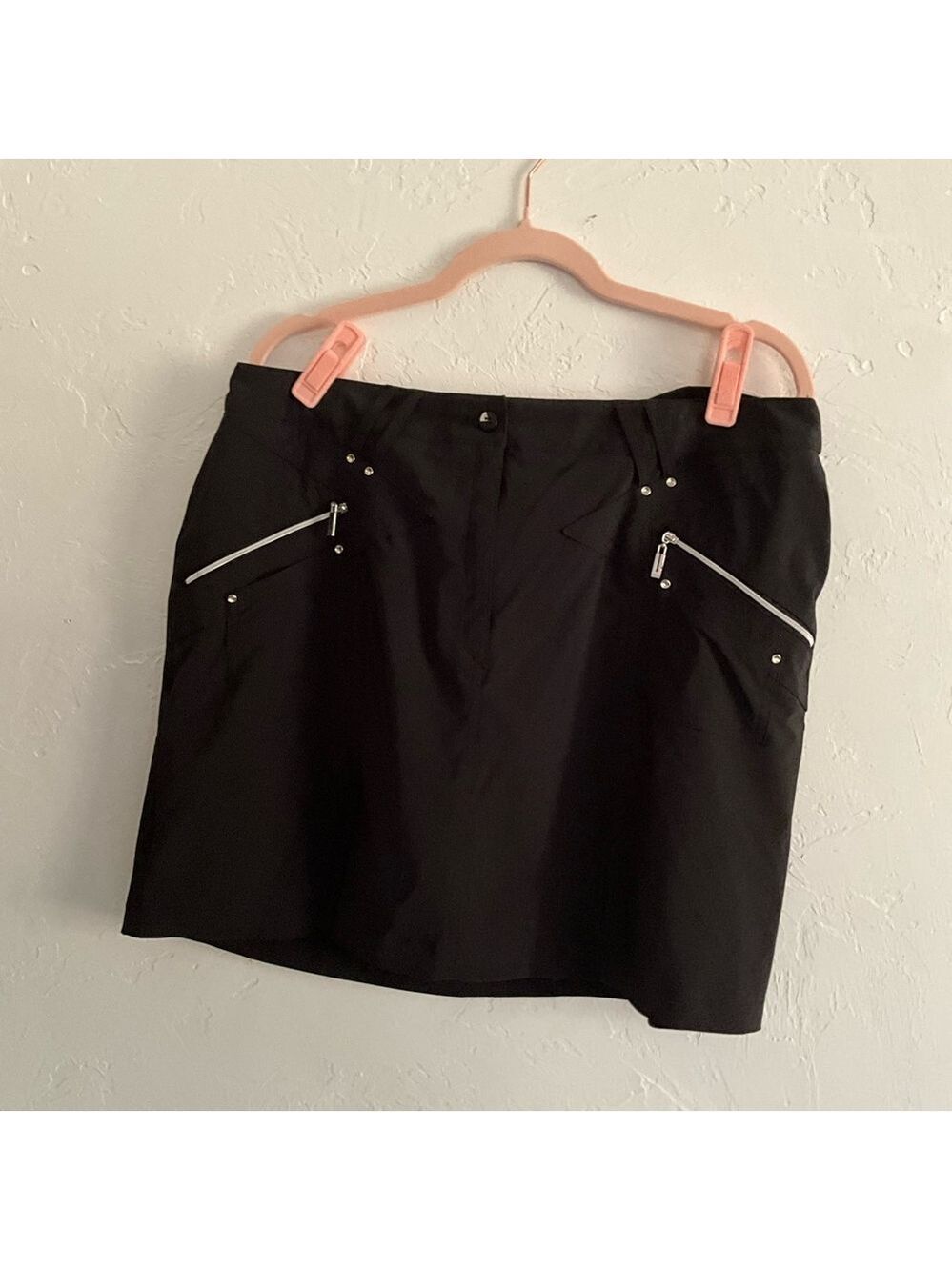 Jamie Sadock Black Skinnylicious Golf Skort Size 14